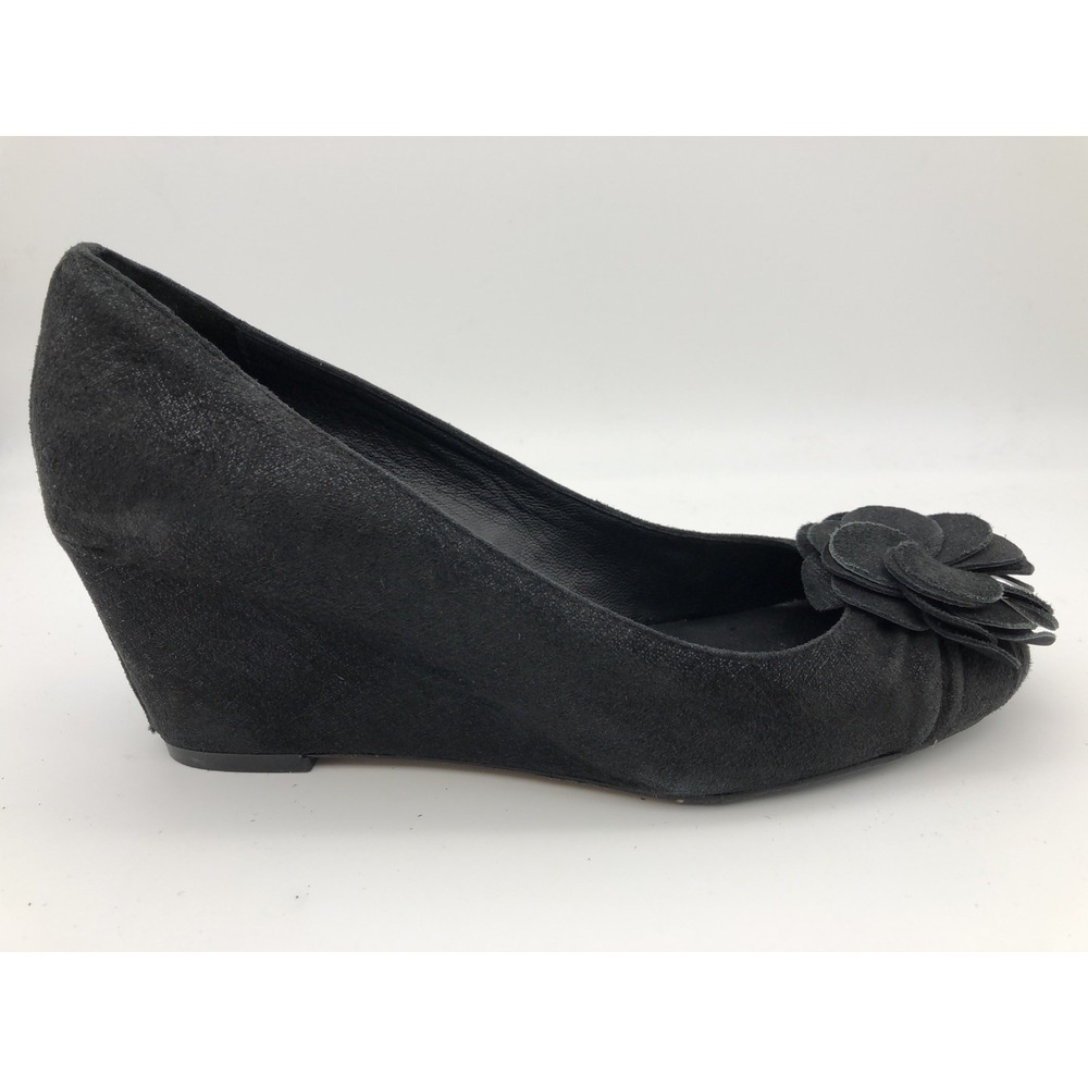 Donald J Pliner  Women's Black Velvet  Slip On‎ Platform Wedge Shoes 7M